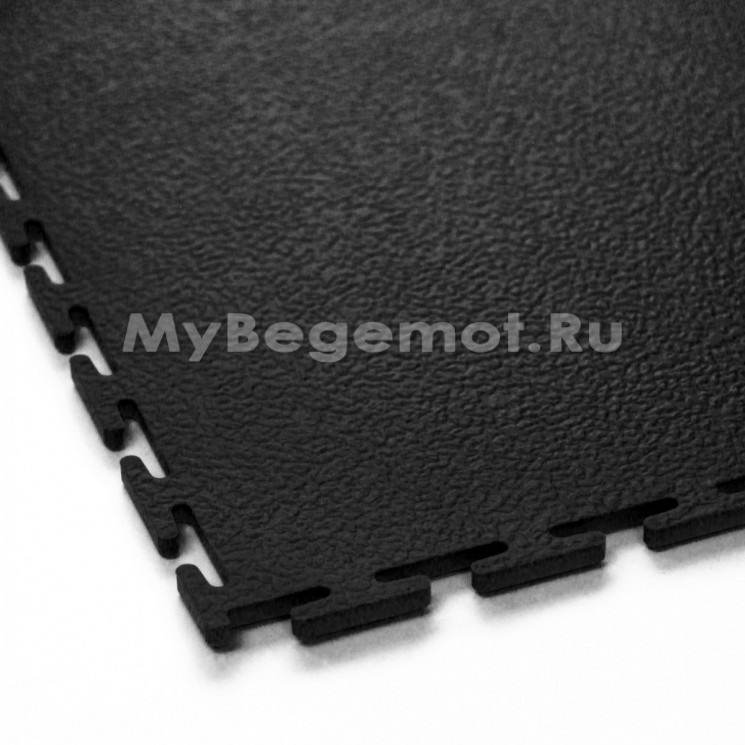 Модульное напольное ПВХ покрытие SENSOR EURO 7 мм, RAL 9005, черный.
