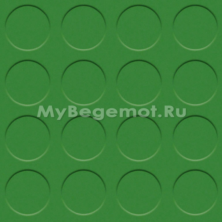 Резиновая дорожка, рулонная резина ТЭП "Монетка" 1.0*10.0 м, зеленый