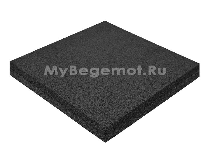 Резиновая плитка M-KORT STANDART, 500x500х15 мм, черная