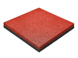Резиновая плитка M-KORT STANDART, 500x500х40 мм, терракот