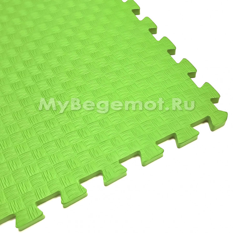 Мягкий пол, коврики-пазлы 100х100x1 см, салатовый